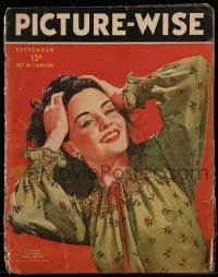 1m469 PICTURE-WISE magazine September 1945 cover portrait of sexy Jean Conrad by Willinger!