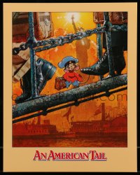 1m142 AMERICAN TAIL screening program 1986 Steven Spielberg, Don Bluth, art of Fievel by Struzan!