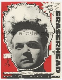 1m036 ERASERHEAD promo cut-out mask R1980s directed by David Lynch, wacky Jack Nance face mask!
