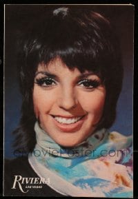 1m028 LIZA MINNELLI 7x11 menu 1971 great portrait from Riviera Las Vegas casino restaurant!