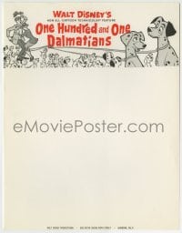 1m128 ONE HUNDRED & ONE DALMATIANS 9x11 letterhead 1961 classic Walt Disney canine family cartoon!