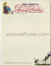 1m131 SLEEPING BEAUTY 9x11 letterhead R1970 Walt Disney cartoon fairy tale fantasy classic!