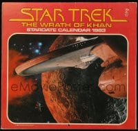 1m085 STAR TREK II 12x13 calendar 1982 each month has a different scene from the movie!