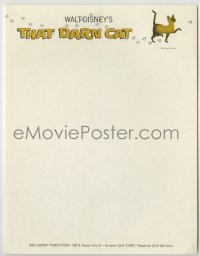 1m135 THAT DARN CAT 9x11 letterhead 1965 Walt Disney Siamese feline!