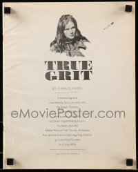 1m250 TRUE GRIT promo brochure 1969 John Wayne as Rooster Cogburn, Kim Darby, Glen Campbell