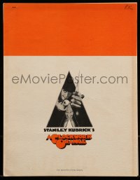 1m716 CLOCKWORK ORANGE presskit supplement 1972 Stanley Kubrick classic, Malcolm McDowell!