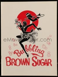 1m271 BUBBLING BROWN SUGAR stage play souvenir program book 1980 Cab Calloway, wonderful cover art!