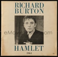 1m308 HAMLET souvenir program book 1964 Richard Burton in Shakespeare classic, w/ ticket stub!