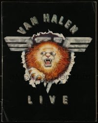 1m367 VAN HALEN music conert souvenir program book 1982 the legendary rock 'n' roll band!