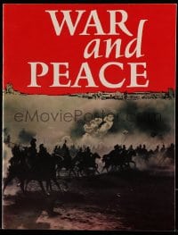 1m370 WAR & PEACE English souvenir program book 1966 Sergei Bondarchuck Russian version, Leo Tolstoy