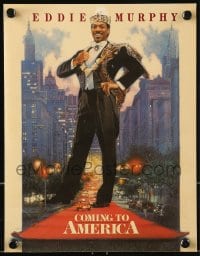 1m148 COMING TO AMERICA 4-page screening program 1988 great artwork of African Prince Eddie Murphy!