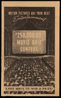 1m216 $250,000.00 MOVIE QUIZ CONTEST promo brochure 1938 images from dozens of current movies!