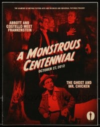 1m231 MONSTROUS CENTENNIAL promo brochure 2012 Abbott & Costello Meet Frankenstein + Mr. Chicken!