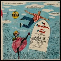 1m075 AMERICAN IN PARIS soundtrack 33 1/3 record 1951 Gene Kelly & with sexy Leslie Caron!