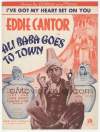 1m173 ALI BABA GOES TO TOWN sheet music 1937 wacky Eddie Cantor, I've Got My Heart Set on You!