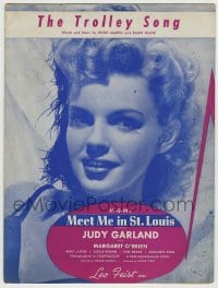 1m190 MEET ME IN ST. LOUIS sheet music 1944 Judy Garland, classic musical, The Trolley Song!