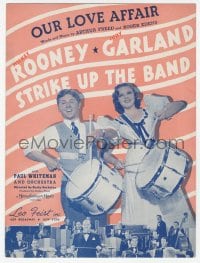 1m200 STRIKE UP THE BAND sheet music 1940 Mickey Rooney & Judy Garland with drums, Our Love Affair!