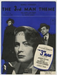1m201 THIRD MAN blue cover Canadian sheet music 1949 Orson Welles, The Harry Lime Theme!