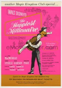 1m101 HAPPIEST MILLIONAIRE 9x13 special poster 1967 Disney, another Magic Kingdom Club special!