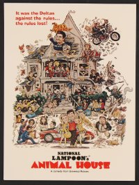 1m143 ANIMAL HOUSE screening program 1978 John Belushi, Landis classic, art by Rick Meyerowitz!