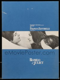 1m241 ROMEO & JULIET promo brochure 1969 Zeffirelli's version of Shakespeare's play, different!