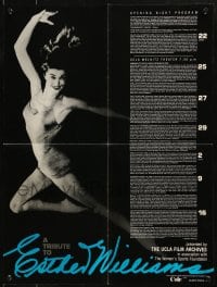 1m249 TRIBUTE TO ESTHER WILLIAMS promo brochure 1984 opens to make a 17x22 poster!