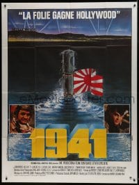 1p456 1941 style B French 1p 1979 completely different art of Japanese submarine in Hollywood!