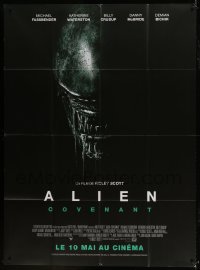 1p466 ALIEN COVENANT advance French 1p 2017 Ridley Scott, Fassbender, drooling monster close up!