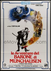 1p315 ADVENTURES OF BARON MUNCHAUSEN Italian 1p 1989 directed by Terry Gilliam, Casaro art!