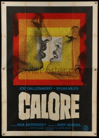 1p113 ANDY WARHOL'S HEAT Italian 2p 1974 Andy Warhol, Joe Dallesandro & Sylvia Miles, different!