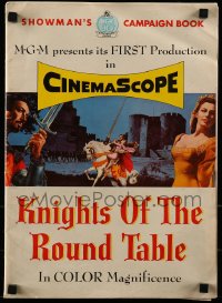 1p064 KNIGHTS OF THE ROUND TABLE pressbook 1954 Robert Taylor as Lancelot, Ava Gardner as Guinevere