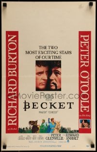1p205 BECKET WC 1964 Richard Burton in the title role, Peter O'Toole, John Gielgud