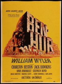1p206 BEN-HUR WC 1960 Charlton Heston, William Wyler classic, Joseph Smith chariot & title art!