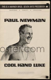 1p045 COOL HAND LUKE pressbook 1967 Paul Newman prison escape classic, includes the herald!