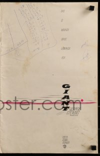 1p052 GIANT pressbook 1956 James Dean, Elizabeth Taylor, Hudson, George Stevens classic!