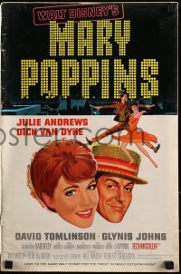 1p072 MARY POPPINS pressbook 1964 Julie Andrews & Dick Van Dyke in Disney musical classic!