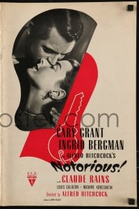 1p080 NOTORIOUS pressbook 1946 Cary Grant & Ingrid Bergman, Hitchcock, rare uncut 1st release!