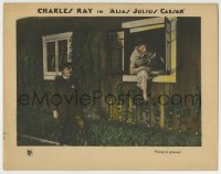 1r335 ALIAS JULIUS CAESAR LC 1922 policeman watches Charles Ray make his getaway throguh window!