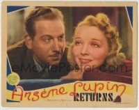 1r352 ARSENE LUPIN RETURNS LC 1938 great close up of Melvyn Douglas & smiling Virginia Bruce!