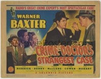 1r058 CRIME DOCTOR'S STRANGEST CASE TC 1943 Warner Baxter as radio's greatest crime expert!