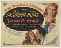 1r073 DOWN TO EARTH TC 1946 Rita Hayworth, Larry Parks, she sings, dances & loves in Technicolor!