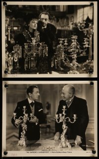 1s881 EMPEROR'S CANDLESTICKS 2 8x10 stills 1937 great images of William Powell with Rainer & Morgan!