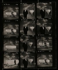 1s745 ALFRED HITCHCOCK PRESENTS 3 TV 8x10 contact sheet stills 1960s director in wacky magic acts!