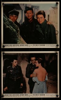 1s113 GUNS OF NAVARONE 3 color 8x10 stills 1961 Gregory Peck, David Niven, Quinn, WWII classic!