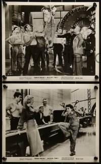 1s489 MODERN TIMES 7 8x10 stills R1959 great images of Charlie Chaplin, Paulette Goddard, classic!