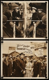 1s841 THUNDER AFLOAT 3 deluxe 8x10 stills 1939 Wallace Beery & Chester Morris, Virginia Grey!