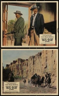 1s109 WILD BUNCH 4 color English FOH LCs 1969 William Holden, Ernest Borgnine, Sam Peckinpah!