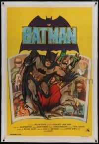 1w077 BATMAN linen Argentinean R1970s DC Comics, cool art of Adam West & Burt Ward on comic book!