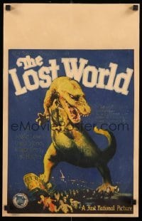 1w029 LOST WORLD WC 1925 Willis O'Brien, Sir Arthur Conan Doyle, great stampeding dinosaur image!