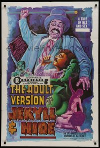 1x310 ADULT VERSION OF JEKYLL & HIDE 1sh 1973 a tale of hex & sex, rated-X, wild horror art!
